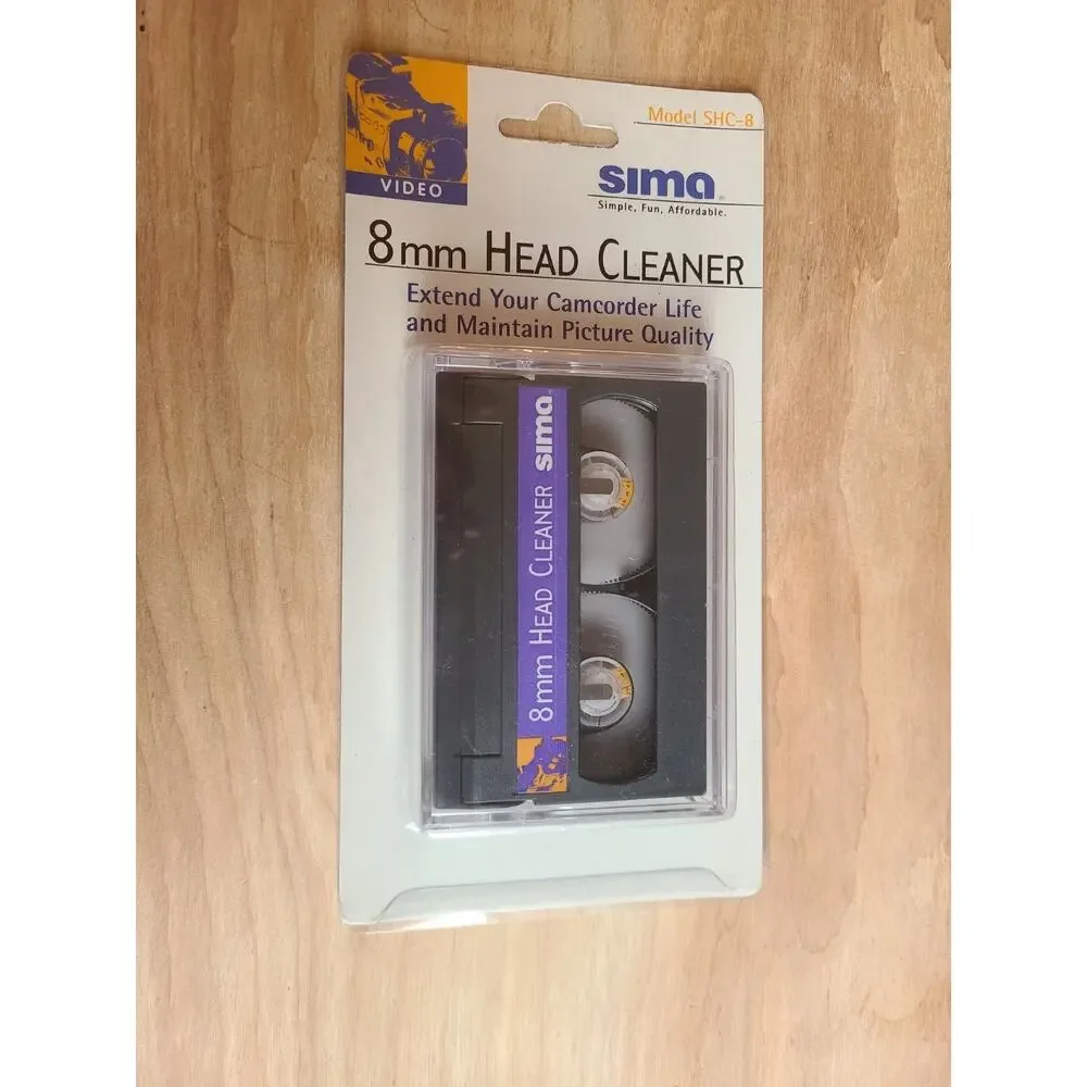 NEW sealed Sima 8mm camcorder head cleaner model SHC-6 vintage 1996